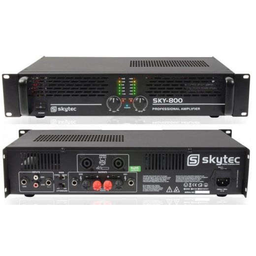 AMPLIFICATORE FINALE DI POTENZA SKY-800 MKII VENTILATO PONTICELLABILE art. 172050 - 1