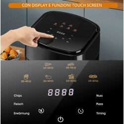 FRIGGITRICE AD ARIA 15 LITRI FORNO ARIA CALDA CON DISPLAY TOUCH SCREEN