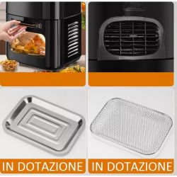 FRIGGITRICE AD ARIA 15 LITRI FORNO ARIA CALDA CON DISPLAY TOUCH SCREEN