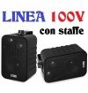 IMPIANTO AUDIO FILODIFFUSIONE PARETE NERE 100V amplificatore BT+ 4 altoparlanti + cavo