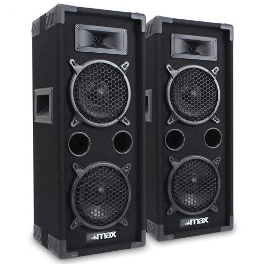 COPPIA CASSE ACUSTICHE PASSIVE 600W WOOFER 6,5" 3 VIE ALTOPARLANTI no amplificate