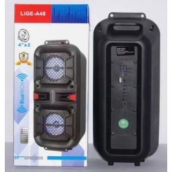 CASSA BLUETOOTH PORTATILE RICARICABILE BATTERIA LED + USB/SD E TELECOMANDO
