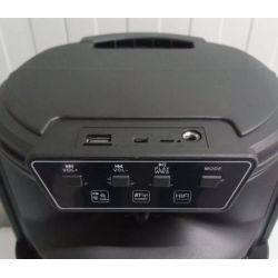 CASSA BLUETOOTH PORTATILE RICARICABILE BATTERIA 8" CON LED + USB SPEAKER CASA