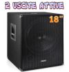 SUBWOOFER DJ SUB PALCO BI AMPLIFICATO ATTIVO 1000W 18" 46 CM * 2 USCITE ATTIVE