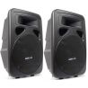 COPPIA CASSE AMPLIFICATE ATTIVE FULL-RANGE 1200W WOOFER 12" 30 CM DJ LIVE MONITOR
