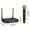 COPPIA MICROFONI WIRELESS PROFESSIONALI UHF GELATI RICARICABILI A BATTERIE