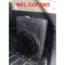 SUBWOOFER AUTO AMPLIFICATO CAR METALLO 600W 10" SOTTOSEDILE SLIM SOTTO SEDILE COFANO
