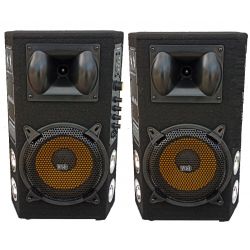 COPPIA CASSE AMPLIFICATE BLUETOOTH 600W WOOFER 21 CM (2 X 8") MOQUETTATE