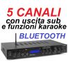 AMPLIFICATORE 5.1 HOME THEATRE CINEMA KARAOKE BLUETOOTH X SMART TV LED