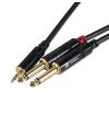 CAVO JACK RCA 6 METRI COMPUTER MIXER JACK 3,5 + 2 SPINE JACK 6,3 MM MONO versione professionale