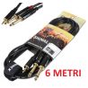 CAVO JACK RCA 6 METRI COMPUTER MIXER JACK 3,5 + 2 SPINE JACK 6,3 MM MONO versione professionale