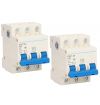 2 PEZZI | INTERRUTTORE MAGNETOTERMICO 3 POLI TRIFASE 20A 6000A