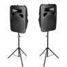 CASSE AMPLIFICATE ATTIVE PALCO LIVE 1200W PROFESSIONALI 12" + 2 STATIVI CON BORSA