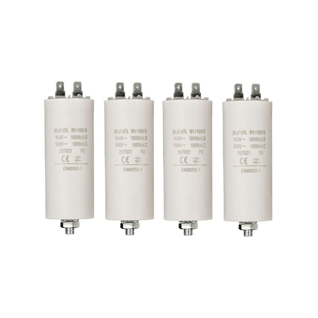 4 PEZZI | Condensatore 20uF 450V con terminale M8