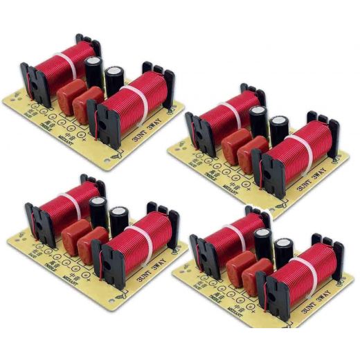 4 PEZZI | CROSSOVER 3 VIE 150W X 4 FILTRO AUTO CASSE ACUSTICHE TAGLIO FREQUENZE