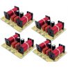 4 PEZZI | CROSSOVER 3 VIE 150W X 4 FILTRO AUTO CASSE ACUSTICHE TAGLIO FREQUENZE