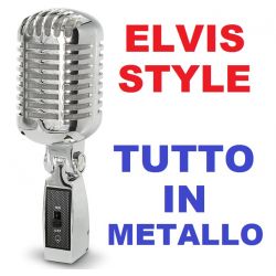 MICROFONO ELVIS VINTAGE ANNI 50 CARDIOIDE IN METALLO RETRO' PROFESSIONALE