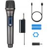 MICROFONO WIRELESS RICARICABILE UHF SENZA FILI RADIOMICROFONO GELATO CASSE AMPLIFICATE MIXER