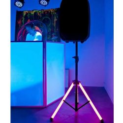 STATIVO CASSE ACUSTICHE TREPPIEDE SUPPORTO ILLUMINATO A LED RGB 180 Cm
