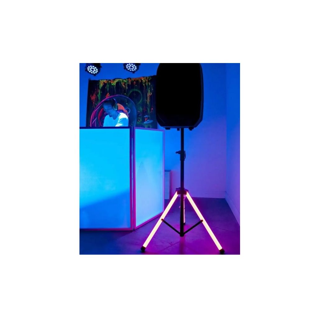 STATIVO CASSE ACUSTICHE TREPPIEDE SUPPORTO ILLUMINATO A LED RGB 180 Cm