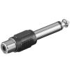 ADATTATORE AUDIO DA RCA A JACK 6,3 MM MONO per mixer o casse acustiche