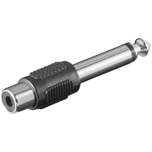 ADATTATORE AUDIO DA RCA A JACK 6,3 MM MONO per mixer o casse acustiche