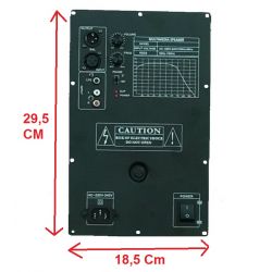 MODULO AMPLIFICATO SUBWOOFER AMPLIFICATORE INCASSO MONO 500W MISURA 29,5 X 18,5 Cm