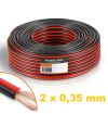 MATASSA CAVO PIATTINA ALTOPARLANTI BOBINA 100 MT. CAVO AUDIO RAME 2x0,35 mm CCA ROSSO NERO