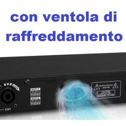 AMPLIFICATORE DJ FINALE DI POTENZA STEREO DIGITALE SLIM 600W (300w x 2) STUDIO