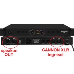 AMPLIFICATORE DJ FINALE DI POTENZA STEREO DIGITALE SLIM 600W (300w x 2) STUDIO