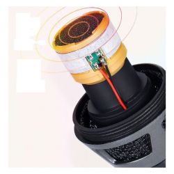 MICROFONO CON FILO KARAOKE PIANOBAR PRO PALMARE GELATO CON IMPUGNATURA ERGONOMICA SUPER CARDIOIDE