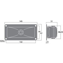 COPPIA TWEETER A TROMBA PIEZOELETTRICO 150WX 2  ACUTI PIEZO ELETTRICI 14,5 cm X 6,7 cm