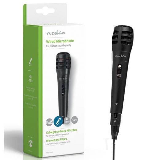 MICROFONO PER KARAOKE CON FILO 5 METRI GELATO CARDIOIDE USO DOMESTICO