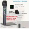 COPPIA MICROFONI WIRELESS UHF PROFESSIONALI CON 3 BATTERIE RICARICABILI