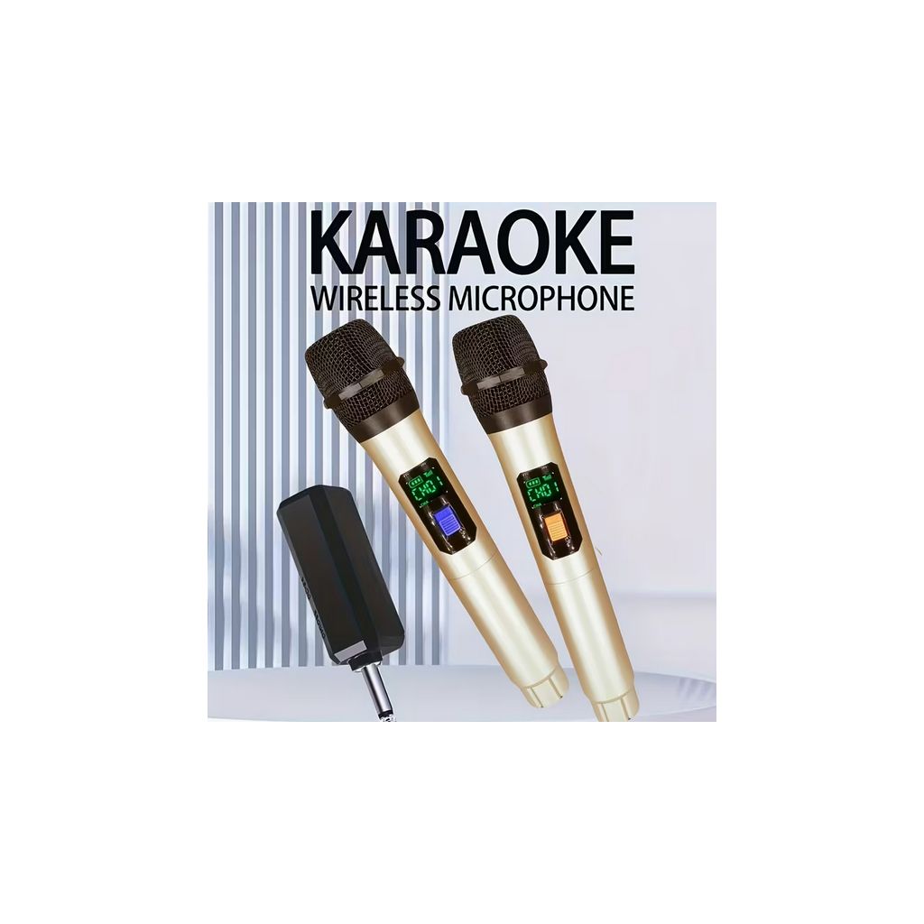 COPPIA MICROFONI WIRELESS UHF PROFESSIONALI CON RICEVITORE RICARICABILE