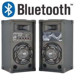 CASSE BLUETOOTH ATTIVE AMPLIFICATE KARAOKE + 2 MICROFONI WIRELESS impianto karaoke