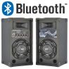 CASSE BLUETOOTH ATTIVE AMPLIFICATE KARAOKE + 2 MICROFONI WIRELESS impianto karaoke