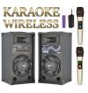CASSE BLUETOOTH ATTIVE AMPLIFICATE KARAOKE + 2 MICROFONI WIRELESS impianto karaoke