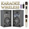 CASSE BLUETOOTH ATTIVE AMPLIFICATE KARAOKE + 2 MICROFONI WIRELESS impianto karaoke