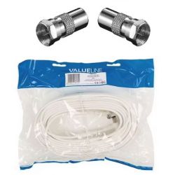 SET COMPLETO INSTALLAZIONE ANTENNA TV + AMPLIFICATORE DA PALO 2 USCITE + ALIMENTATORE ANTENNA + 25 MT CAVO COASSIALE