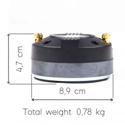 DRIVER A COMPRESSIONE IN TITANIO 200W 8 Ohm DOME TWEETER PER TROMBE