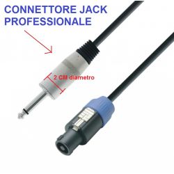 CAVO JACK SPEAKON 10 METRI JACK 6,3 MM MONO MASCHIO --- SPEAKON NL2 x casse e amplificatore