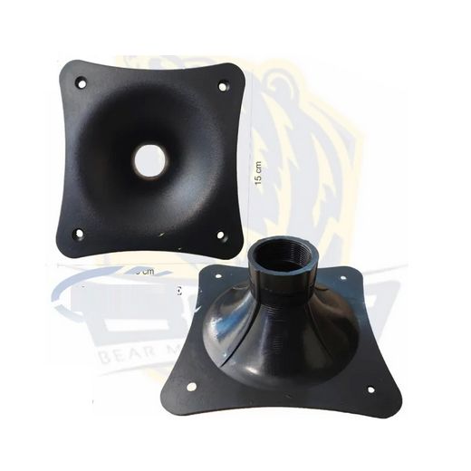 TROMBA PER DRIVER RICAMBIO CASSE ACUSTICHE 15 X 15 CM IN PVC filettatura 3,5 cm