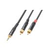 CAVO JACK 3,5 RCA PROFESSIONALE jack 3,5 stereo / 2 spine rca maschio 6 METRI