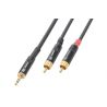 CAVO JACK 3,5 RCA PROFESSIONALE jack 3,5 stereo / 2 spine rca maschio 6 METRI
