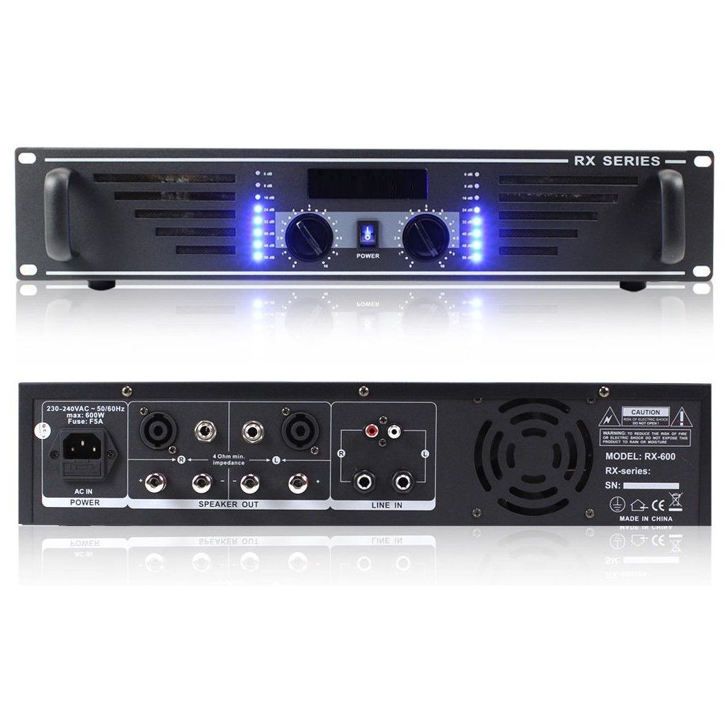 AMPLIFICATORE FINALE DI POTENZA PROFESSIONALE pro series 1200W VENTILATO DJ PALCO - 1