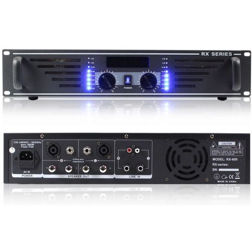 AMPLIFICATORE FINALE DI POTENZA PROFESSIONALE pro series 1200W VENTILATO DJ PALCO - 1