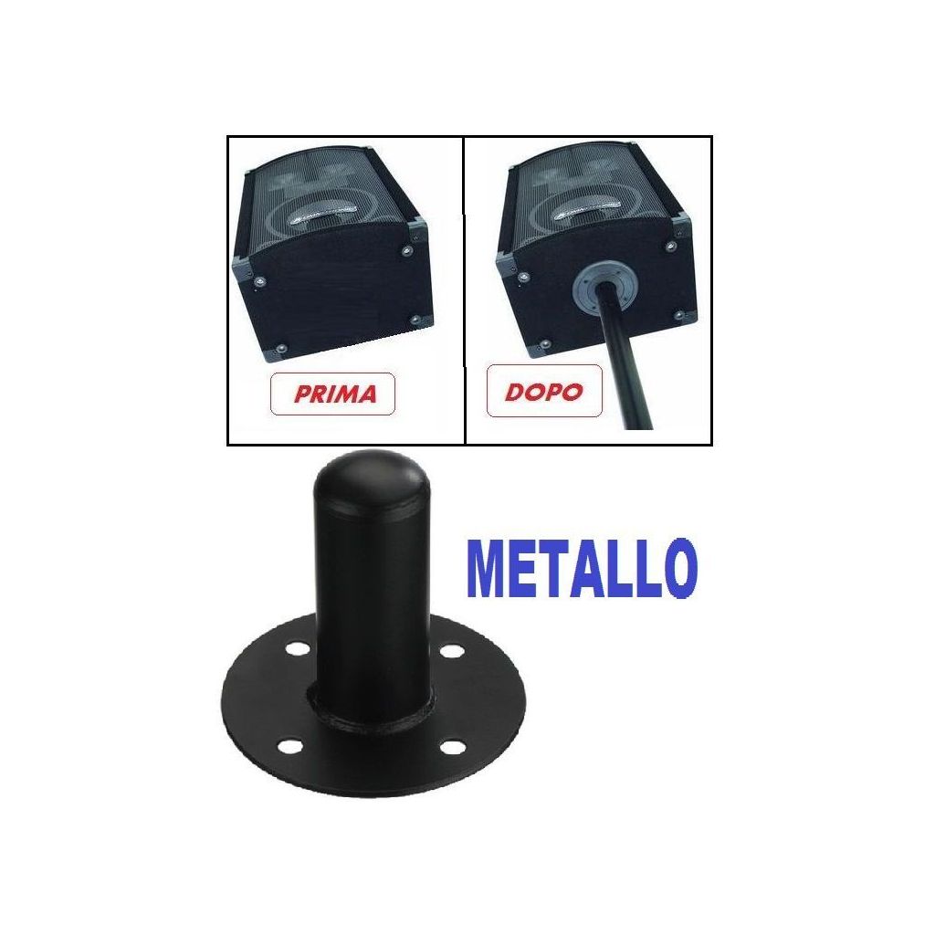 ADATTATORE PER STATIVO CASSE ACUSTICHE INSERTO FLANGIA IN METALLO UNIVERSALE