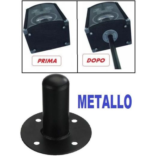 ADATTATORE PER STATIVO CASSE ACUSTICHE INSERTO FLANGIA IN METALLO UNIVERSALE