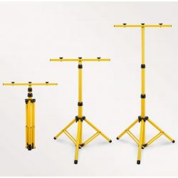 STATIVO LUCI SUPPORTO A T DA PAVIMENTO 160 Cm MAX TREPPIEDE MONTA FINO A 3 FARI A LED